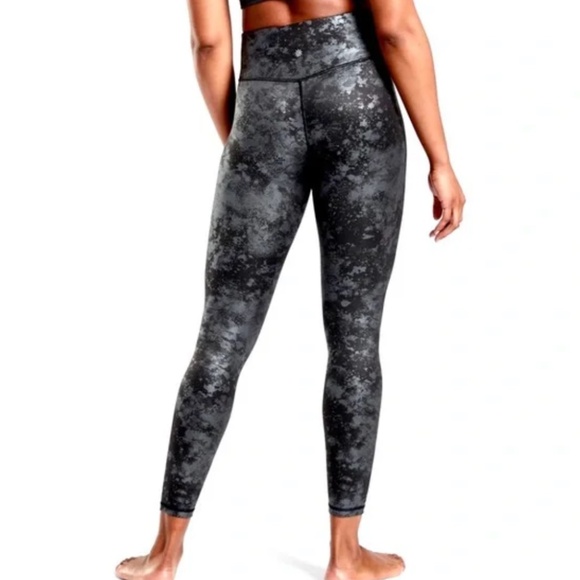 Athleta Elation Misty Lace Ultra High Rise Black Tights Size XS - Picture 2 of 11